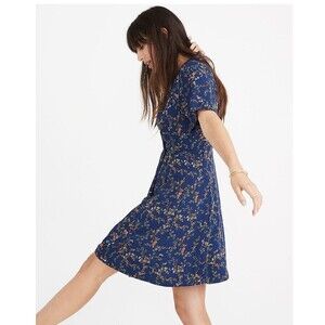 Madewell Blue Floral Mini Dress